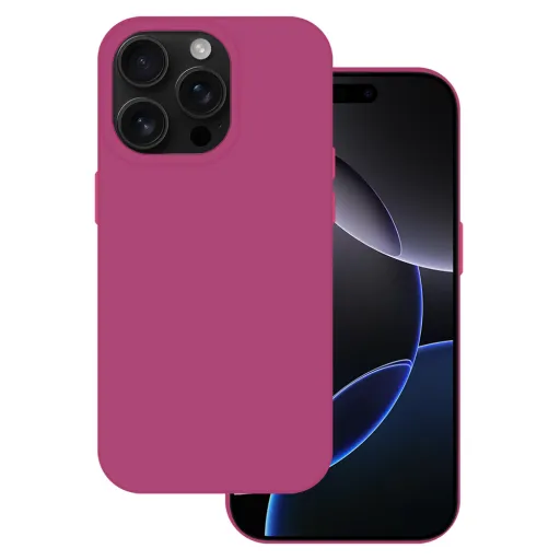 Tel Protect Szilikon Prémium tok iPhone 16 Pro Max málnaszínű