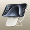 Magnetic Powerbank Choetech B735 10000mAh 20W PD + USB-C kábel (fehér) - 1. kép