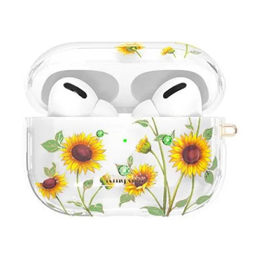 Kingxbar Spring AirPods Pro 1/2 tok Swarovski kristály díszítéssel Sunflowers