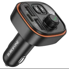 Borofone FM Transmitter BC59 Heroic MP3, Bluetooth - 2xUSB + Type C - fekete