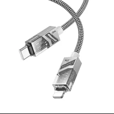 Borofone Kábel BU42 Octavia - Type C to Lightning - PD 27W 1,2 méter szürke