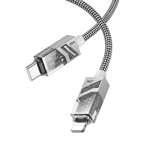 Borofone Kábel BU42 Octavia - Type C to Lightning - PD 27W 1,2 méter szürke
