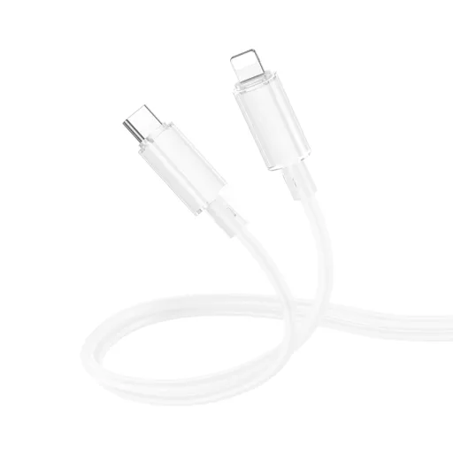 Borofone Kábel BX112 Citrom - Type C - Lightning - PD 27W 1 méter fehér