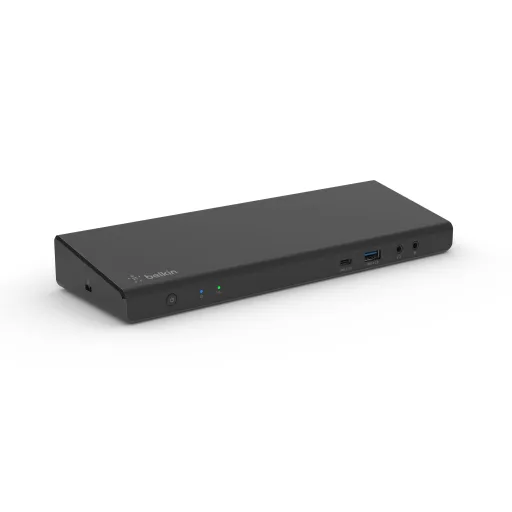 Belkin CONNECT USB C Display Link dokkoló, akár három kijelző támogatás 4K-ig, HDMI, DP, USB C, USB A, GbE, Audio, PD 85W, Mac/PC/Chrome kompatibilis - Fekete