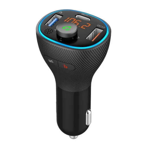 Transmiter FM MP3 Bluetooth 5.0 + USB A QC3.0 + Typ C (összesen 30W) ART FM-73 ART