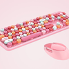 Vezeték nélküli billentyűzet + egér készlet MOFII Sweet 2.4G (rózsaszín) - 2. kép