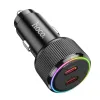 HOCO autós töltő 2 x Type C QC PD 50W NZ14B fekete - 4. kép