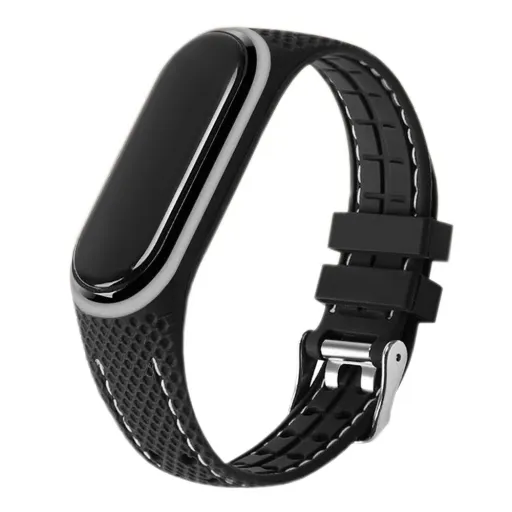 Elastomer szíj LIFESTYLE XIAOMI Mi Band 5 / 6 fekete (03)