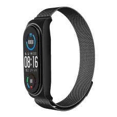 METAL szíj Xiaomi Mi Band 7 fekete (01)