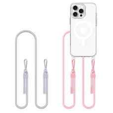 TECH-PROTECT FLEXAIR CHAIN MAGSAFE IPHONE 16 PRO MAX SZÜRKE & RÓZSASZÍN tok