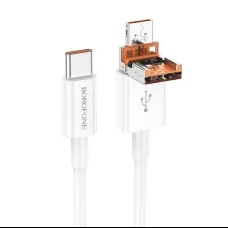 Borofone Kábel BX102 Winner - USB + Type C to Type C - PD 60W 1 méter fehér