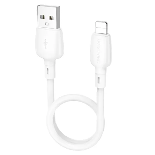 Borofone Kábel BX93 Super Power - USB to Lightning - PD 20W 0,25 méter fehér