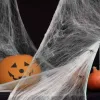 Halloween dekoráció mesterséges pókháló pókokkal szett - 2. kép