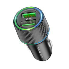 Blavec autós töltő BS21A Carbon - 2xUSB - QC 3.0 36W 3A (CCBS21AC-2UB3A) fekete
