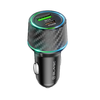 Blavec Autós töltő BS21 Carbon - Type C + USB - PD 48W 3A (CCBS21C-CUB48) fekete - 1. kép
