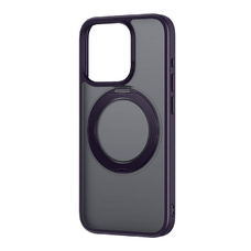 Baseus SkyRing mágneses tok állvánnyal iPhone 14 Pro Max-hoz + üvegfólia és tisztítókészlet (lila) tok