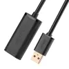 UGREEN US121 USB 2.0 hosszabbító kábel, aktív, 15m (fekete), - 0. kép