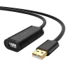 UGREEN US121 USB 2.0 hosszabbító kábel, aktív, 15m (fekete), - 2. kép