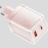Fali töltő Yueqi 70W GaN USB-C + USB-A (rózsaszín) - 0. kép
