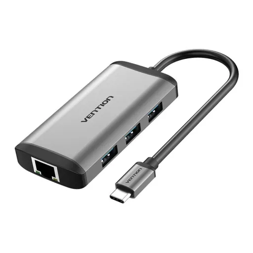 USB-C Dokkolóállomás HDMI, 3x USB3.0, RJ45, PD 0.15m Vention CNCHB, szürke