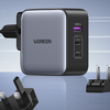 Ugreen Nexode hálózati töltő, 2x USB-C + USB, 65W - 1. kép