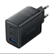 Fali töltő, Vention, FERB0-EU, 2xUSB-C, USB-A, 65W/65W/30W, GaN (fekete)