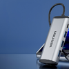 USB-C - USB-C Dokkoló Állomás, 3x USB3.0, PD 0.15m Vention THAHB, szürke - 0. kép