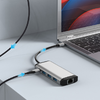 USB-C - USB-C Dokkoló Állomás, 3x USB3.0, PD 0.15m Vention THAHB, szürke - 1. kép