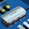 USB-C Dokkolóállomás 4x USB3.0, PD 0.15m Vention TNBHB (szürke) - 3. kép