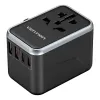 Vention FJFB0 GaN 2xUSB-C 2xUSB-A univerzális utazó adapter 65W (fekete) - 1. kép