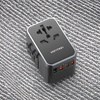 Vention FJFB0 GaN 2xUSB-C 2xUSB-A univerzális utazó adapter 65W (fekete) - 2. kép