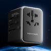 Vention FJFB0 GaN 2xUSB-C 2xUSB-A univerzális utazó adapter 65W (fekete) - 4. kép