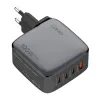 LDNIO Q408 100W USB-A + 3x USB-C hálózati töltő (fekete) - 1. kép