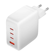 Vention, FEIW0-EU, Hálózati USB-C, Type-C töltő, 3xUSB-C, USB-A, 140W/140W/30W/18W, GaN (fehér)