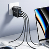Fali töltő, Vention, FEIB0-EU, 3xUSB-C, USB-A, 140W/140W/30W/18W, GaN (fekete) - 2. kép