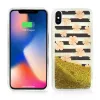 iPhone X/XS Zizo Liquid Glitter Star tok rózsaszín virágmintás - 0. kép