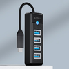 Orico HUB USB-C to 4x USB 3.0 5Gbps 0,15m Fekete - 4. kép