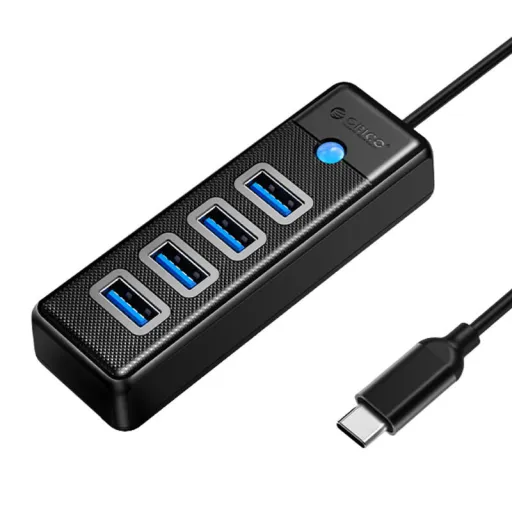 Orico HUB USB-C to 4x USB 3.0 5Gbps 0,15m Fekete