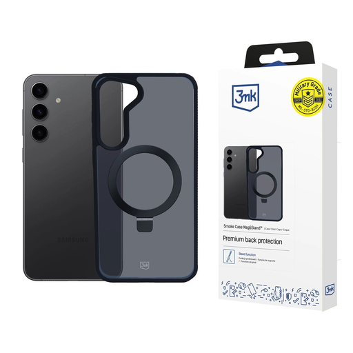 3mk Smoke Case Mag&Stand Samsung Galaxy S24 tok - fekete 3mk Smoke Case Mag&Stand Samsung Galaxy S24 tok - fekete
