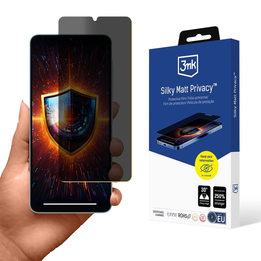 3mk Silky Matt Privacy üvegfólia Samsung Galaxy A06-hoz 3mk Silky Matt Privacy üvegfólia Samsung Galaxy A06-hoz