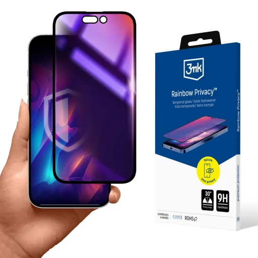 3mk Rainbow Privacy Edzett üveg Apple iPhone 16 Pro Max üvegfólia