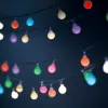 Napelemes LED Fényfüzér MATT GÖMBÖK SFB62 6,5m 30 gömb színes Forever Light tok - 1. kép