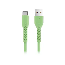 Maxlife MXUC-04 kábel USB - USB-C 1,0 m 3A zöld