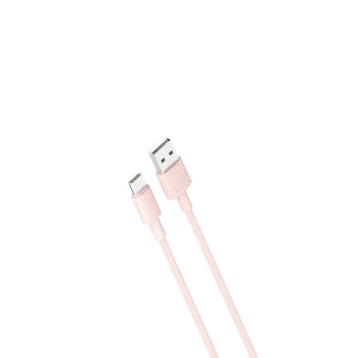 XO kábel NB156 USB - USB-C 1,0 m 2,4A rózsaszín