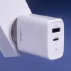 Maxlife MXTC-10-30AC PD QC töltő 1x USB-C 1x USB 30W fehér - 2. kép