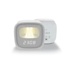 Budík s LED nočným svetlom v tvare zajačika PURE FNL-06 AURORA biely štvorec Forever Light Budík s LED nočným svetlom v tvare zajačika PURE FNL-06 AURORA biely štvorec Forever Light