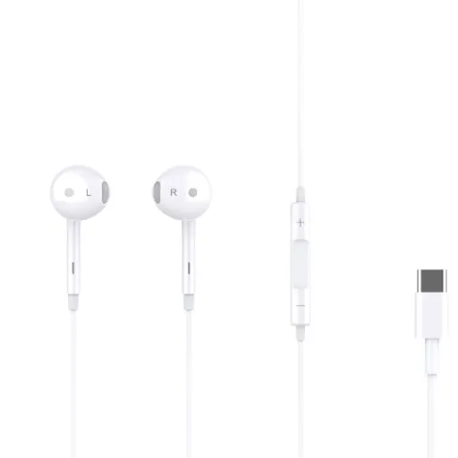 Forever FE-C-00 fehér vezetékes fülhallgató USB-C csatlakozóval