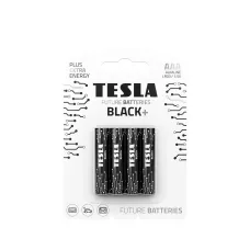 TESLA alkáli elem R3 (AAA) BLACK+ [4x120] 4 db