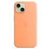 Apple iPhone 15 Silicone Case w MagSafe - Orange Sorbet - 1. kép