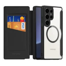 DUX DUCIS fliptok SKIN X PRO kompatibilis MagSafe technológiával SAMSUNG S25 Ultra fekete tok